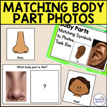 Preview of Body Parts Photo Matching Task Box for Special Education