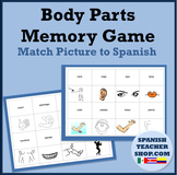 Body Parts Spanish Memory Game