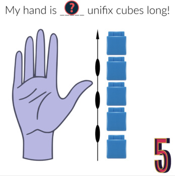 Preview of Body Parts THEME Unifix Cube Counting "My Hand is BLANK Unifix Cubes Long!"