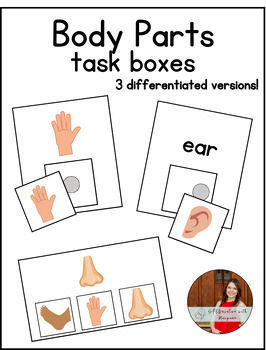 Preview of Body Parts Task Box Activities - Autism Classroom/Special Education