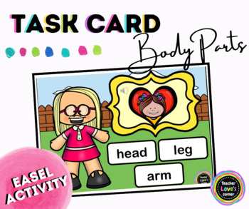 Preview of Body Parts Task cards for Easel