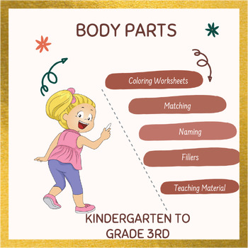 Preview of Body Parts Teaching and Worksheets Material