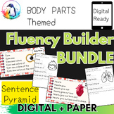 Body Parts Themed Fluency Builder and Sentence Pyramid BUN