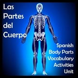 Body Parts Vocabulary, Activities, Crossword, Games, & Quiz Unit