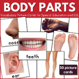 Body Parts Vocabulary Picture Cards Speech Therapy Autism 