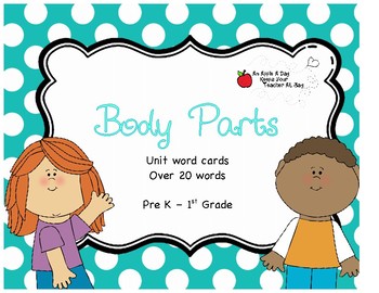Preview of Body Parts Word Cards