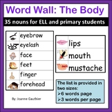 Body Parts Word Wall