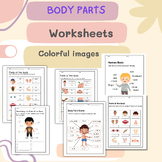 Body Parts Worksheets Flashcards Poster Vocabulary Picture