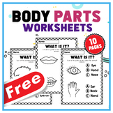 Body Parts Worksheets for Kids