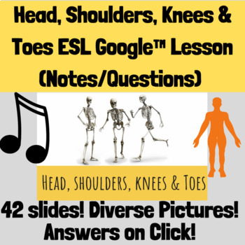 Preview of Body Parts for ESL |"Head, Shoulders, Knees & Toes" | Diverse People for Google™