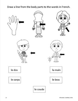 Body Parts Activities and Games in French - Le Corps en Français