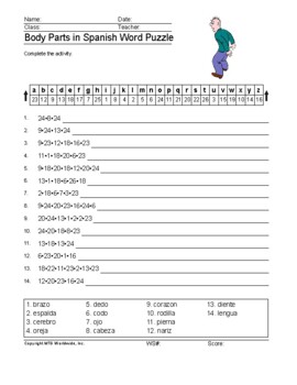 body parts worksheets free teaching resources teachers pay teachers