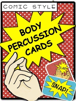 Preview of Body Percussion Cards - Comic in Color