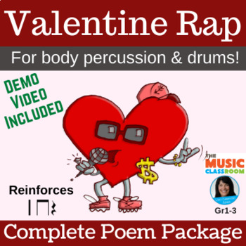 Preview of Body Percussion Drum Chant | Valentine's Day Activity | mp3s, PDF, SMART, Video