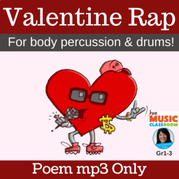 Preview of Body Percussion Drum Chant | Valentine's Day Poem & Activity | Original Poem mp3