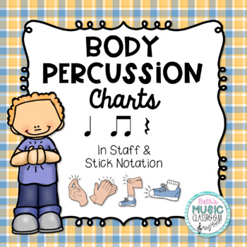 Preview of Body Percussion Charts for Ensembles or Distance Learning