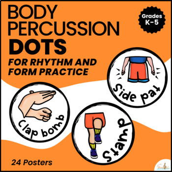 Preview of Body Percussion Posters Dot for  Movement Activities 