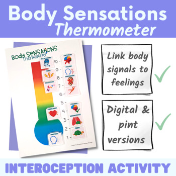 Preview of Body Sensations Thermometer - Interoception and Emotional Regulation Activity