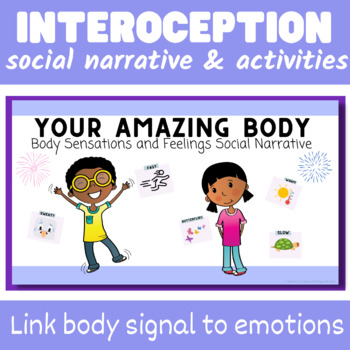 Preview of Body Sensations and Feelings Social Narrative Story - Interoception activities
