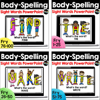 Preview of Body-Spelling BUNDLE: A Multisensory Sight Words Resource