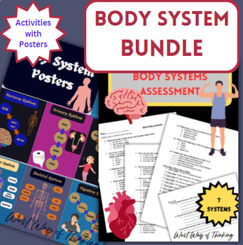 Preview of Body System Bundle- Posters & Assessments