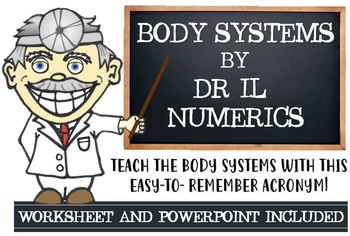 Preview of Body Systems Acronym!  PowerPoint and Worksheet Included!