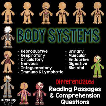 Preview of Body Systems Bundle Differentiated Nonfiction Reading Passages