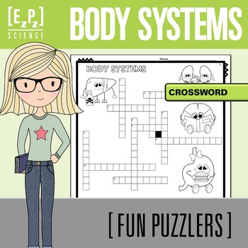 Preview of Body Systems Crossword Puzzle Activity | Science Word Puzzle for Early Finishers