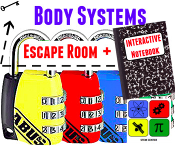 Preview of Body Systems Escape Room & Interactive Notebook