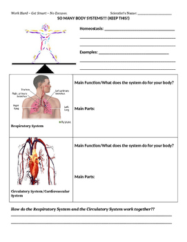 Preview of Body Systems Guided Notes