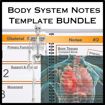 Preview of Human Body Systems Interactive Notebook Template BUNDLE