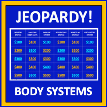 Preview of Body Systems Jeopardy - an interactive science game