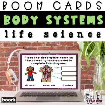 Preview of Body Systems Organs Boom Cards