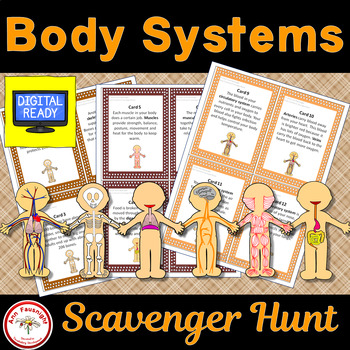 Preview of Body Systems Scavenger Hunt + Free BOOM Cards