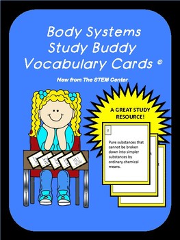 Preview of Body Systems Study Buddy Cards