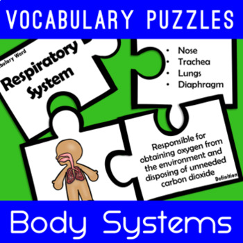 Preview of Body Systems Vocabulary Puzzles