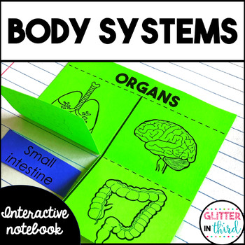 Preview of Body Systems health activities Interactive Notebook
