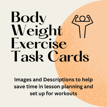 Preview of Body Weight (No Equipment) Exercise Task Cards