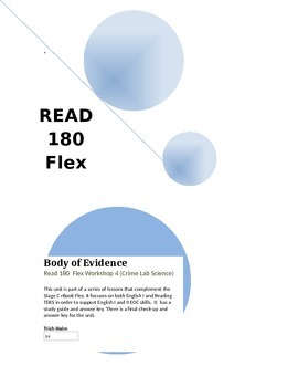Preview of Body of Evidence- Read 180 rBook Flex (Workshop 4) English1 Supplement