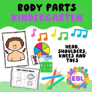 Preview of Body parts - Kindergarten lesson /Head, shoulders, knees and toes SONG/