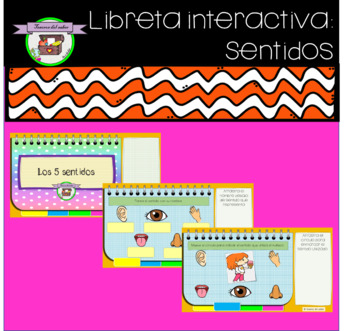 Preview of Senses in Spanish-  Digital Notebook in Power Point Digital Notebook