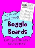 Boggle Boards - Print and Copy