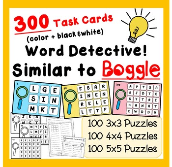 Preview of Boggle Cards Similar | Word Detective Value Bundle  | BOGGLE Similar