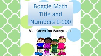 Preview of Boggle Math Blue/Green Dots- Activities