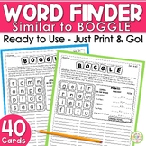 Boggle Printable Word Work Activities | Early & Fast Finis