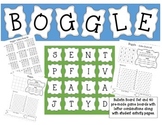 Boggle Set - Bulletin Board and 40 Game Board Pages