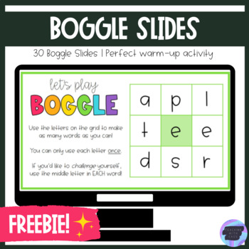 Preview of Boggle Slides Presentation