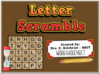 Preview of Boggle Style Letter Scramble Game Promethean ActivInspire Flipchart