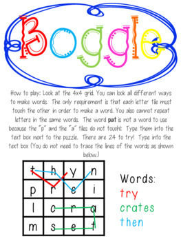 Word Search Game With Google Drive