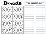 Boggle Worksheet | Teachers Pay Teachers